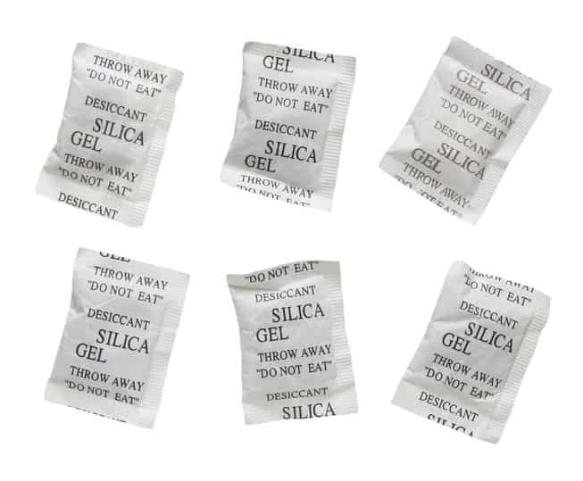 silica drying packets