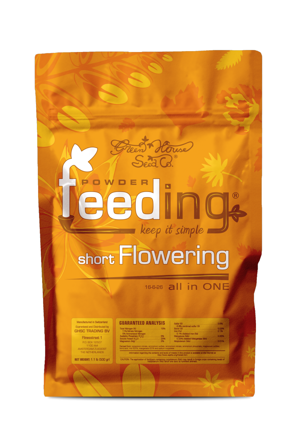 Short Flowering Powder by Green House Feeding